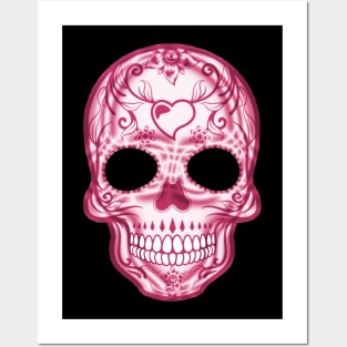 Pink Sugar Skull Posters and Art